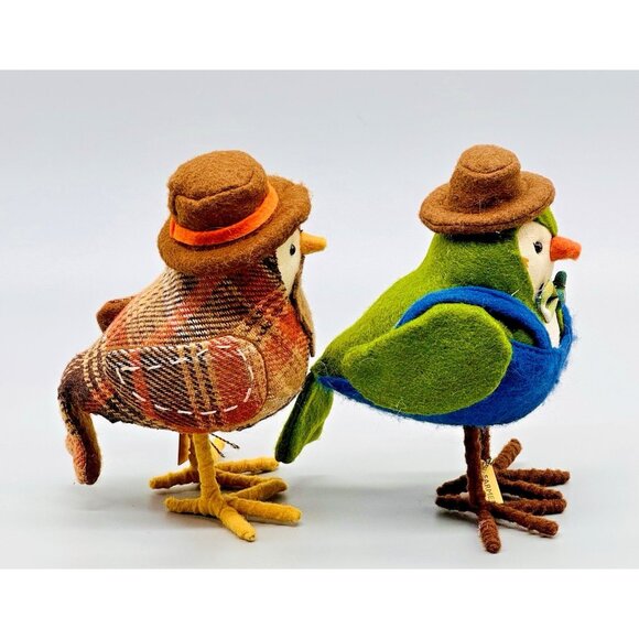 Target Birds Featherly Friends Spritz 2017 Farmer Copper Fall Autumn Set of 2 - Picture 2 of 8